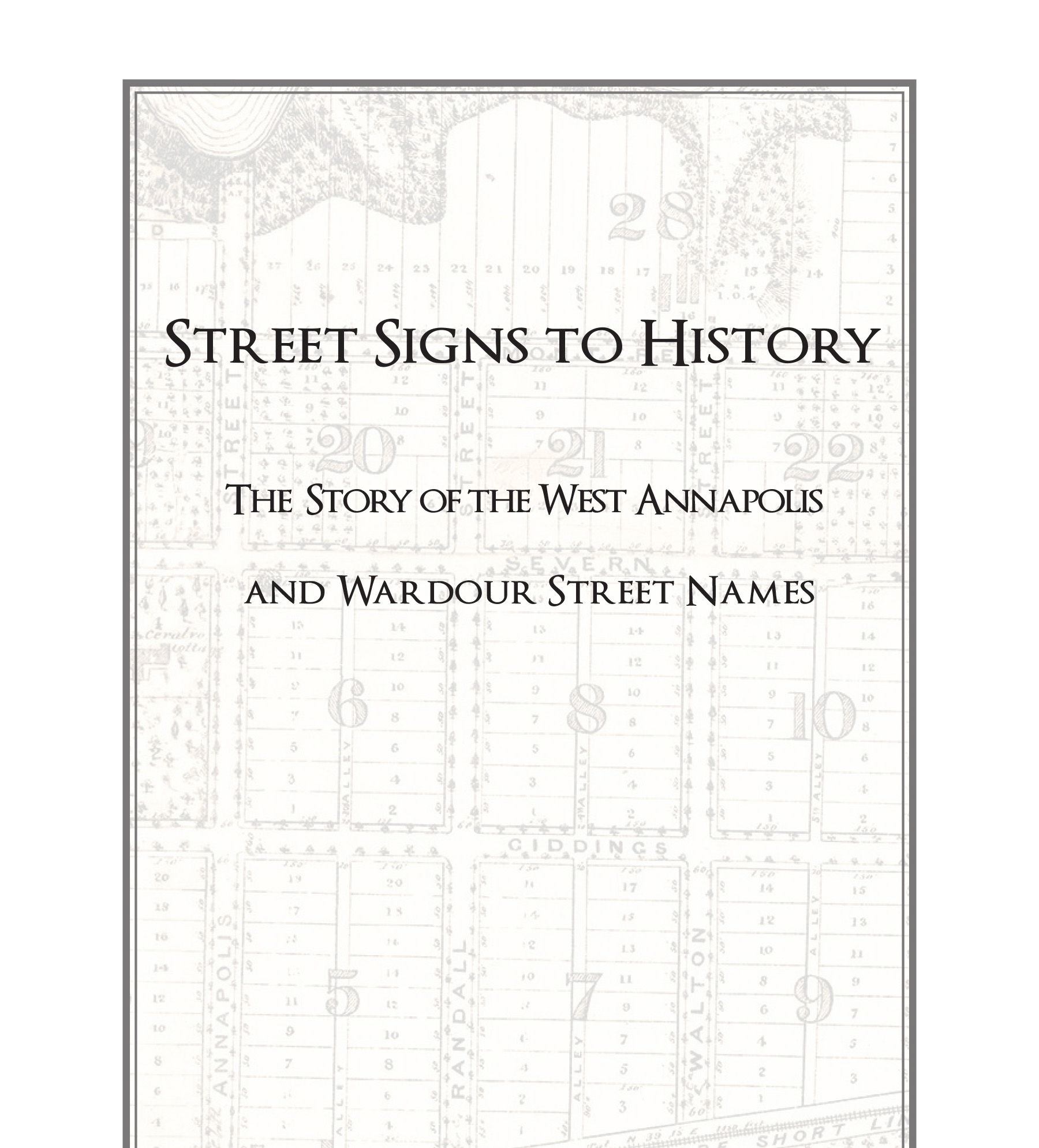 Title page of the book Street Signs to History