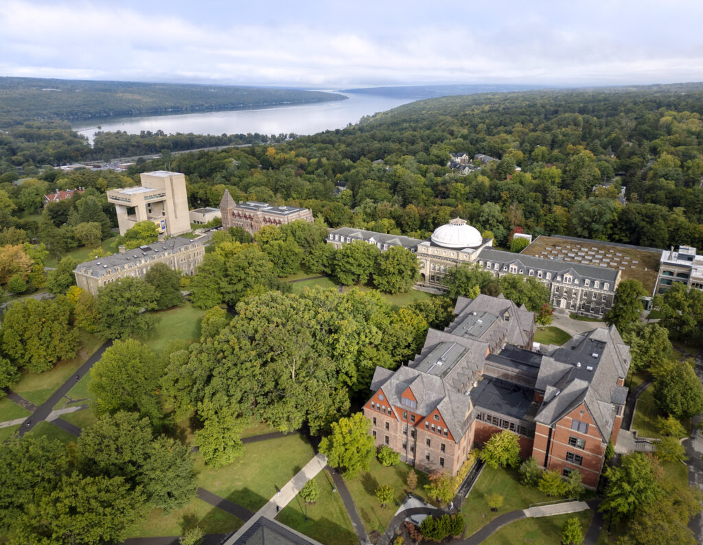 Aerial view of campus