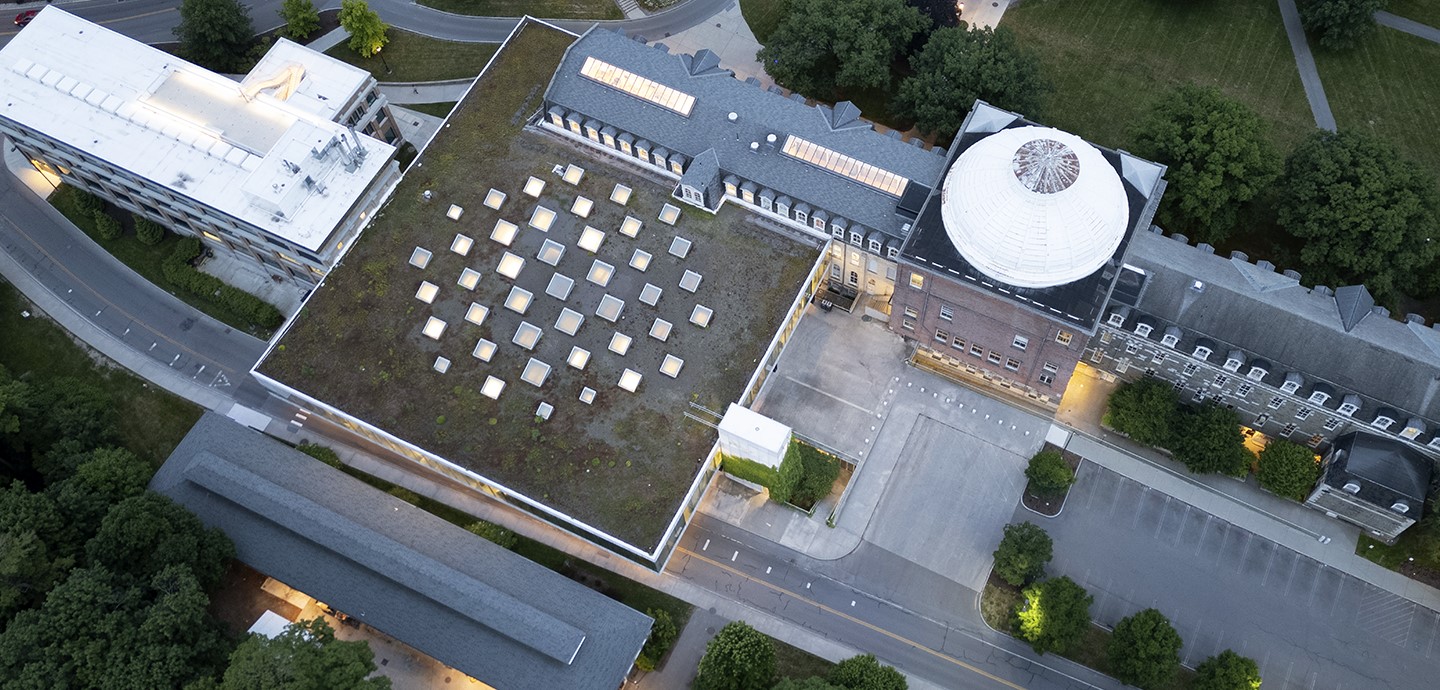 a building as seen from above