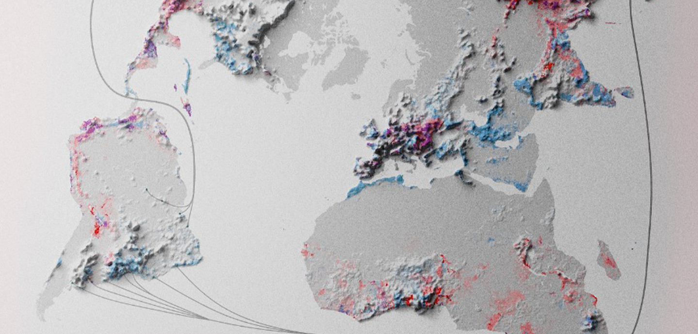 an abstract representation of an urban landscape
