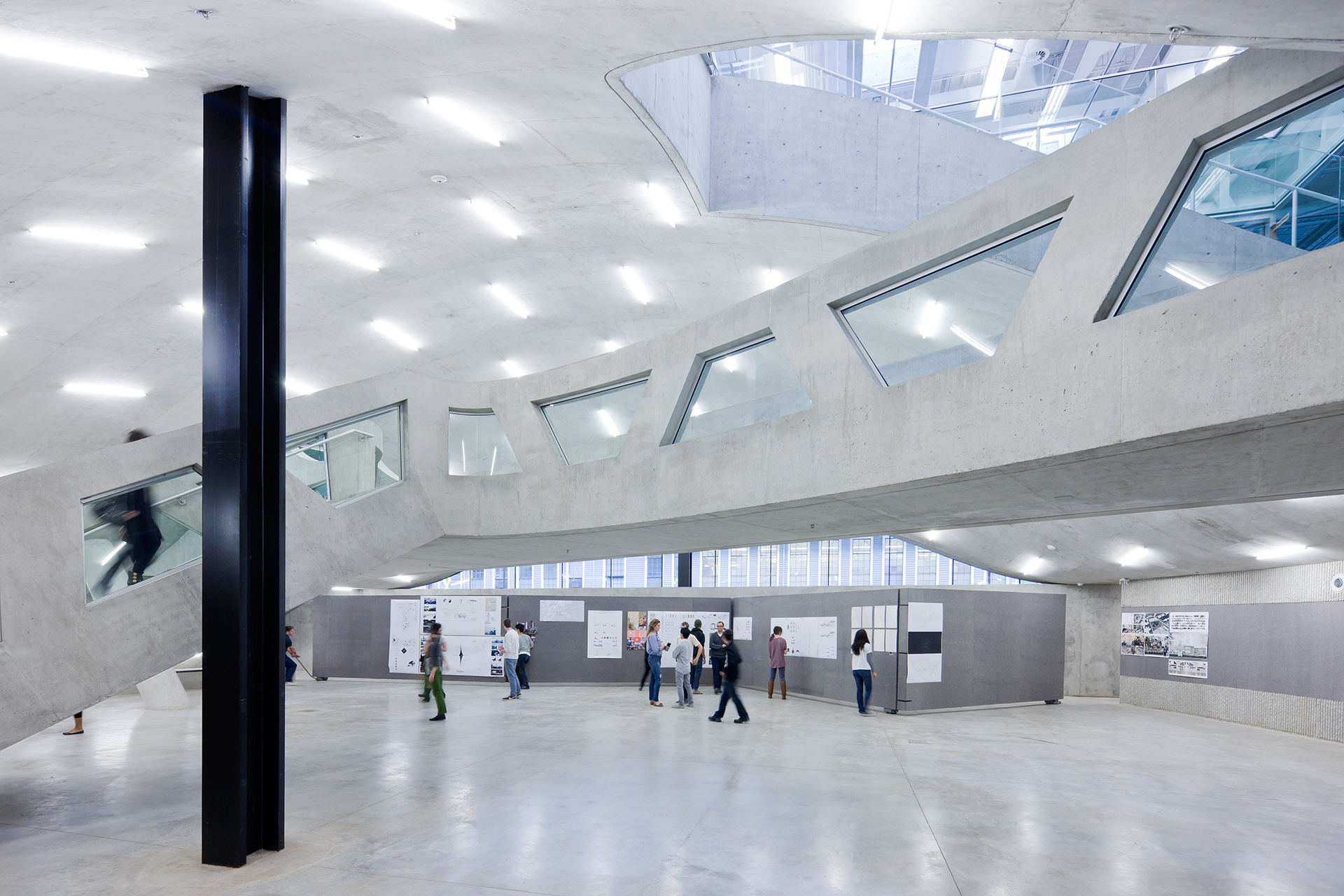 concrete interior with walkway