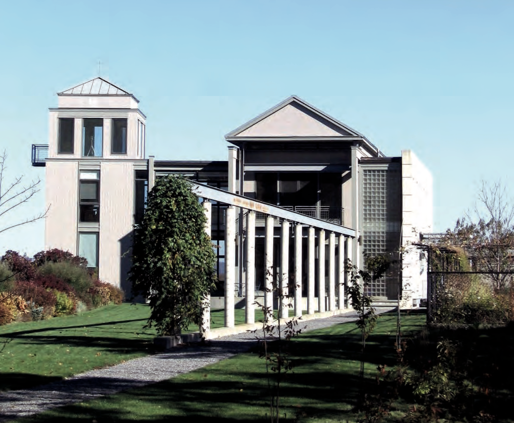 Front exterior of modern house