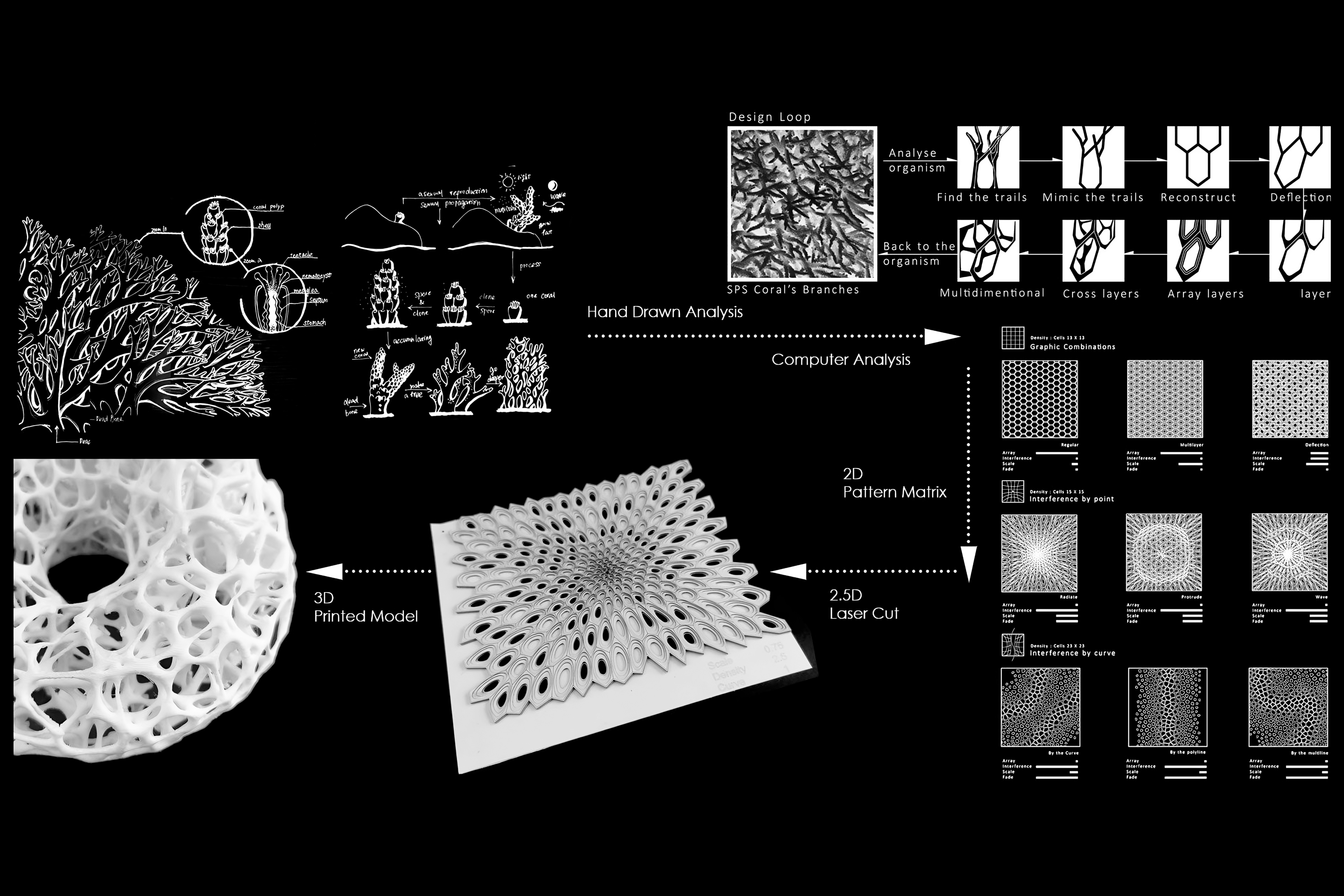 A chart showcasing the design process.