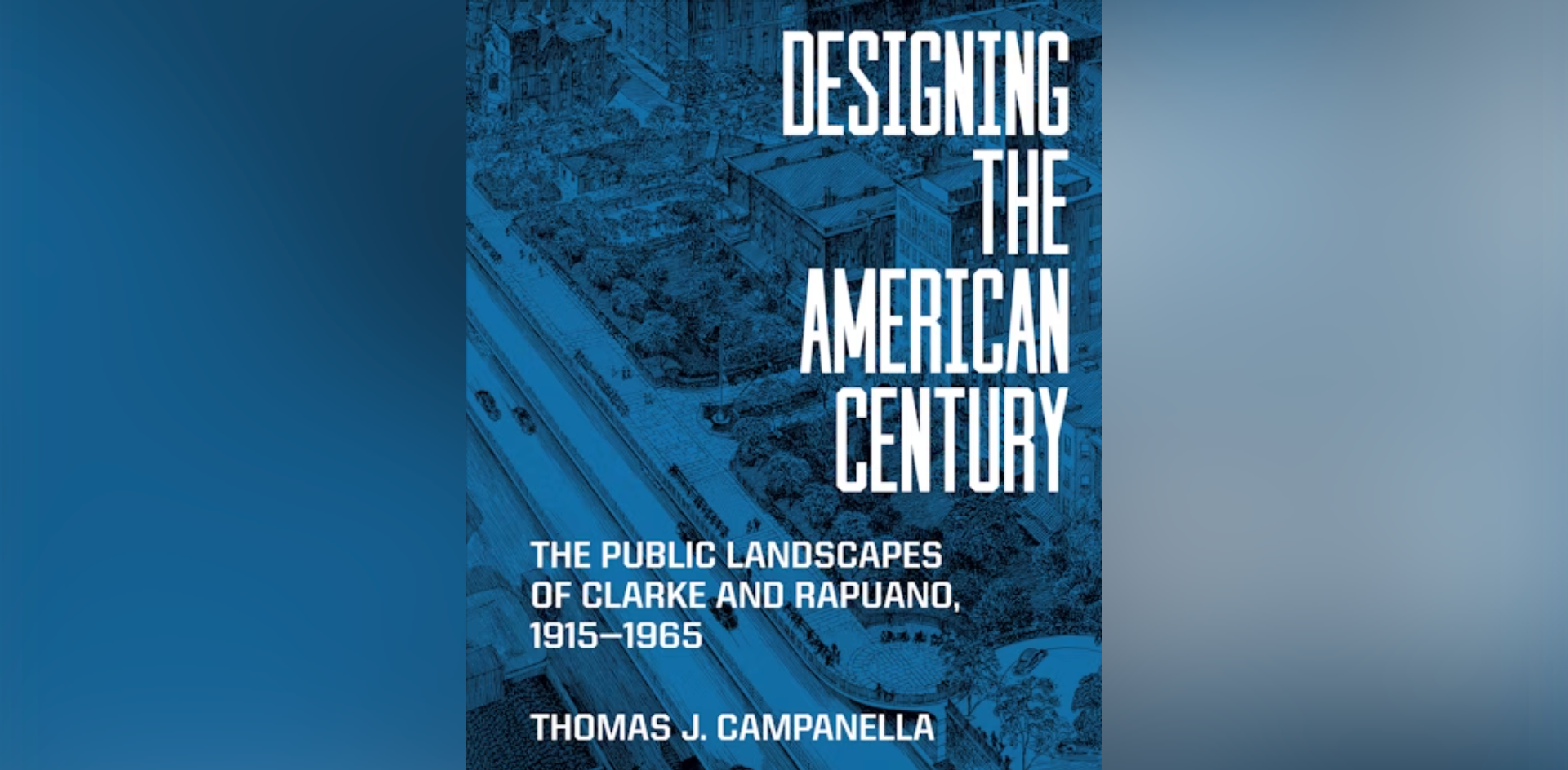 Blue book cover with white text