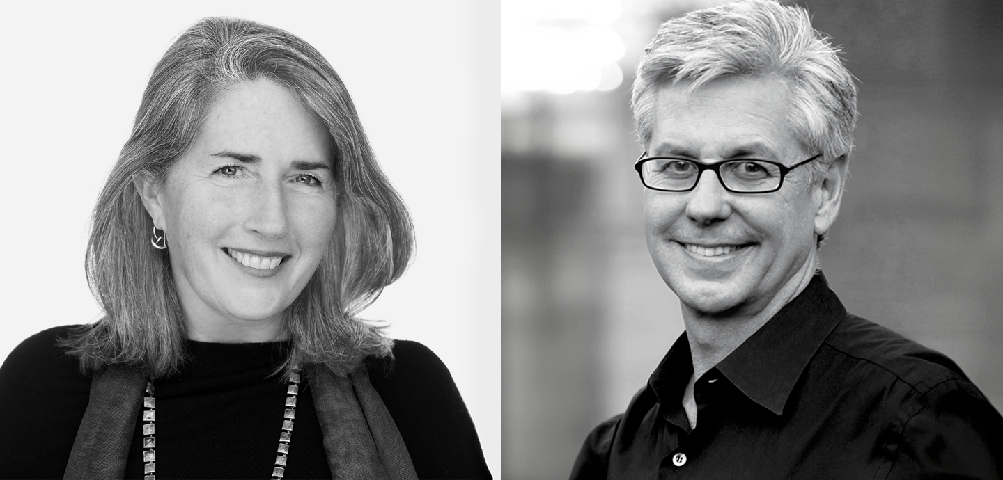 Headshots of Susan Rodriguez and Michael Manfredi.