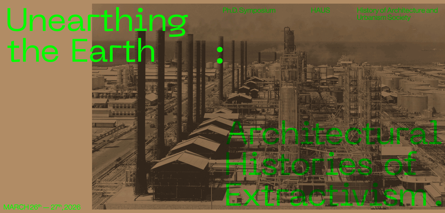 image of factory buildings overlaid by seminar title