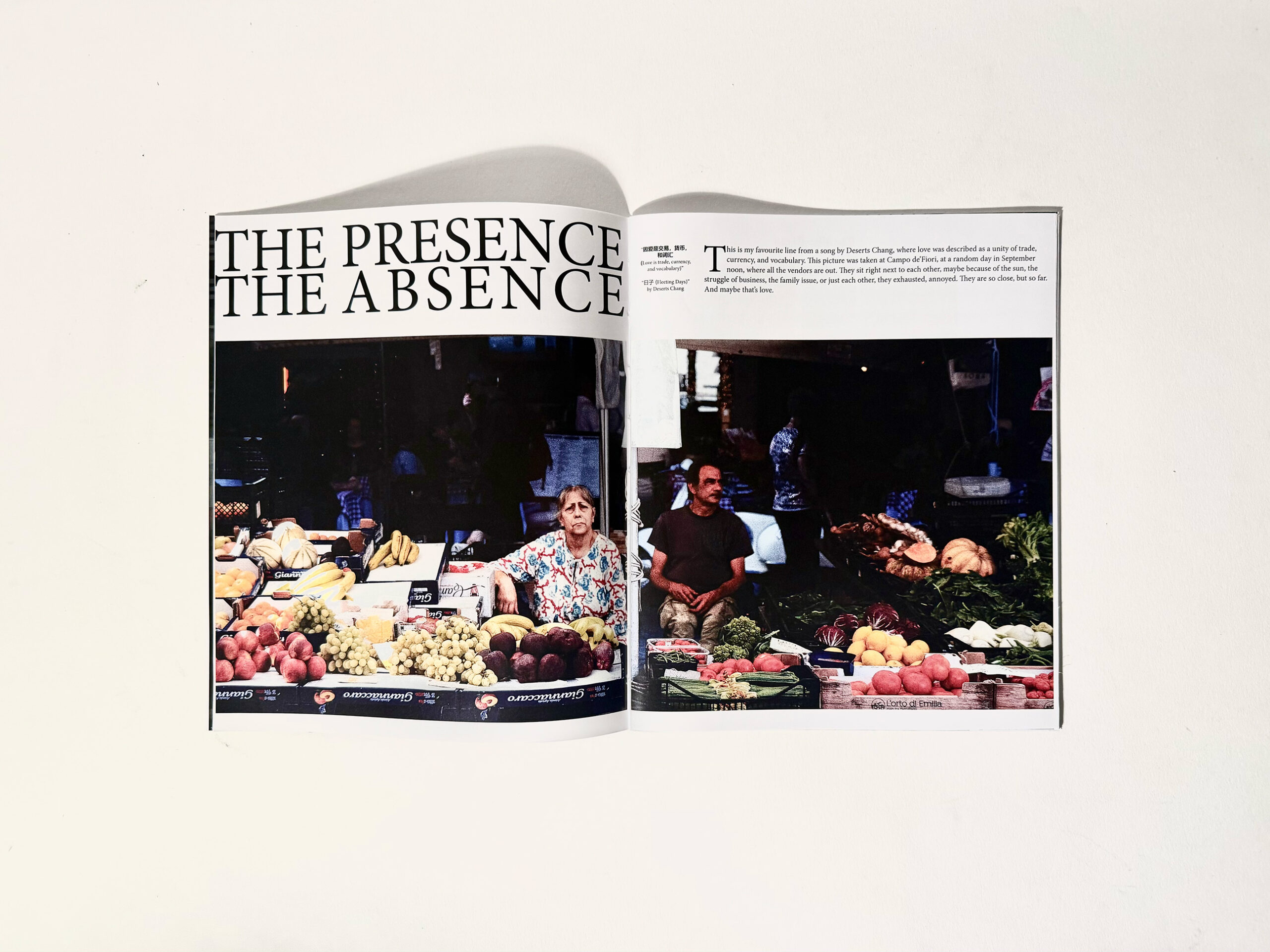 an open magazine laying on the ground