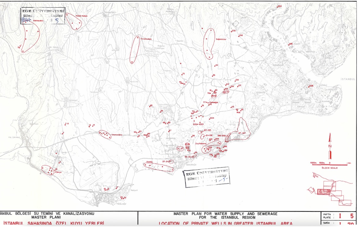 map of master plan for istanbul, turkey water and sewer