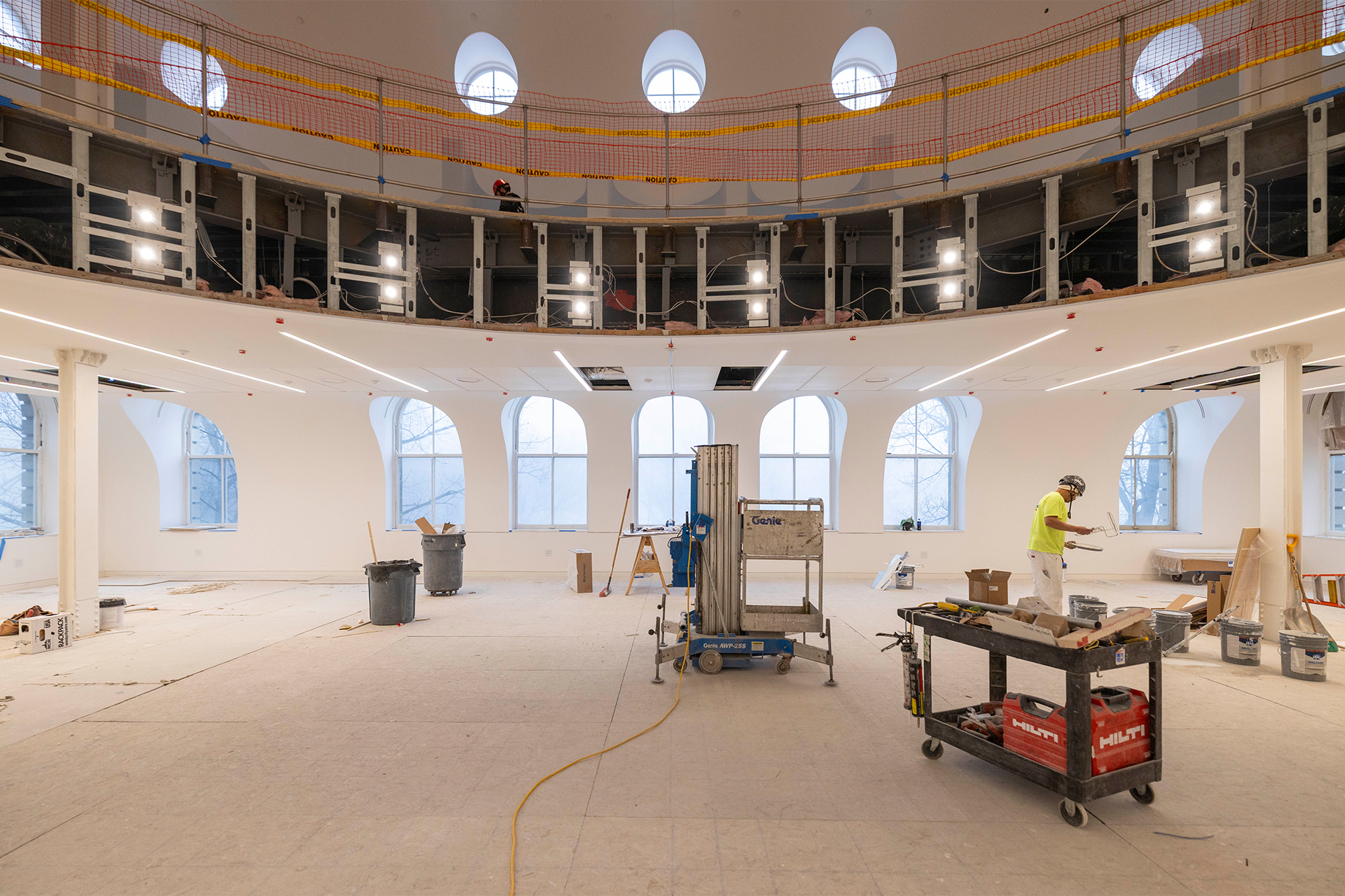 View of future studio spaces on the second floor.