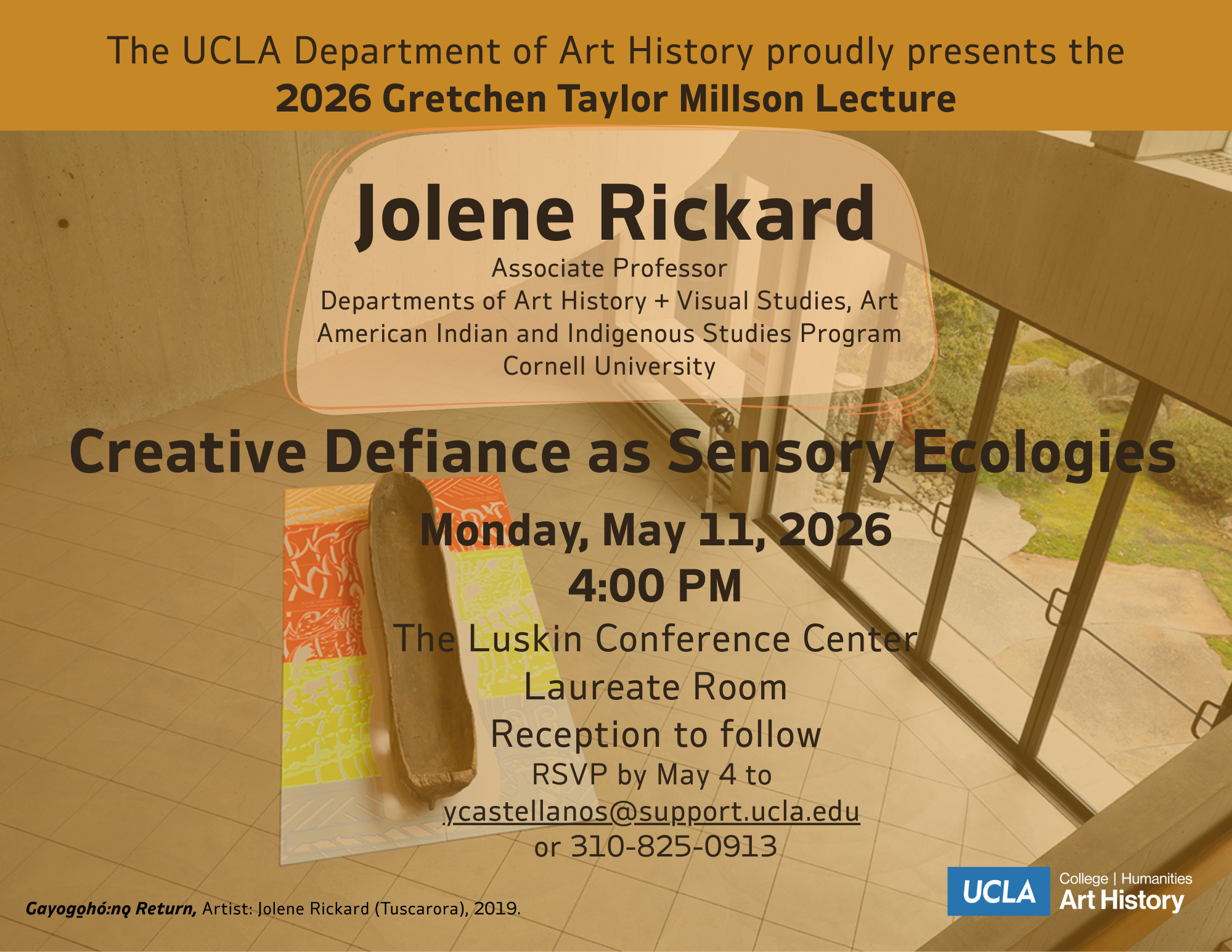 A poster with details about the event.