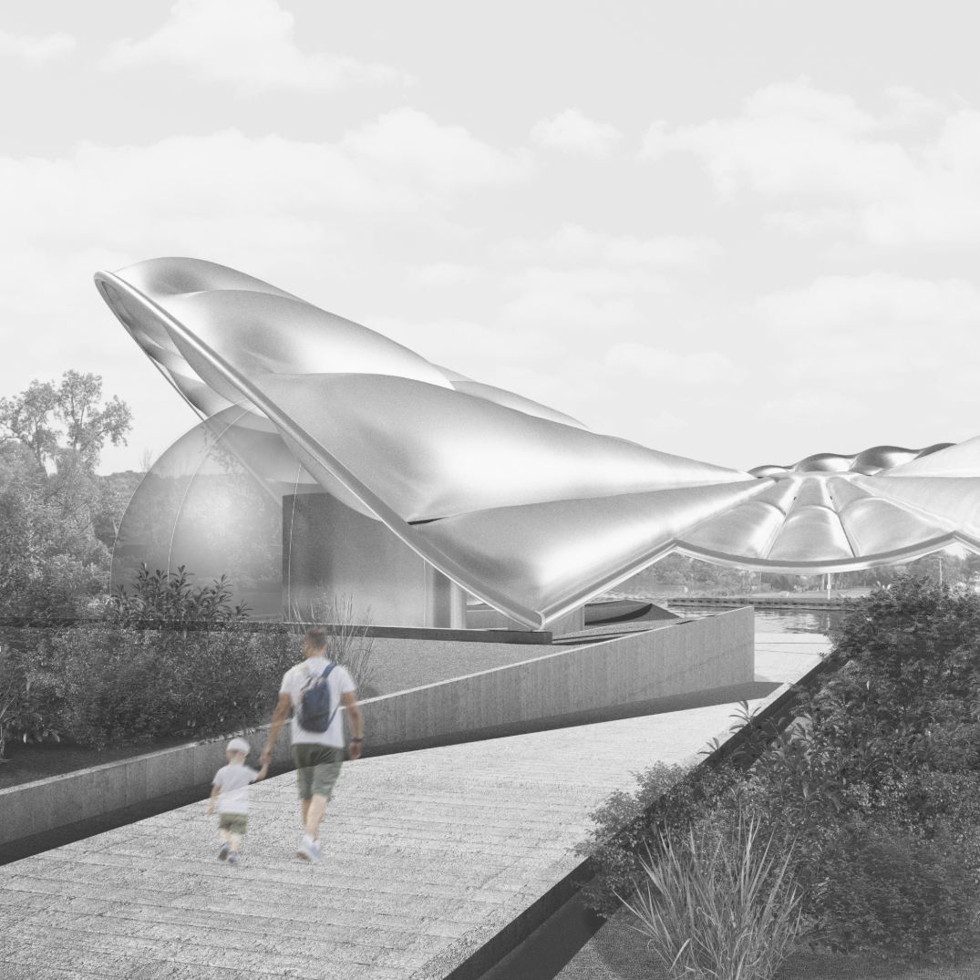 a rendering of an architectural structure