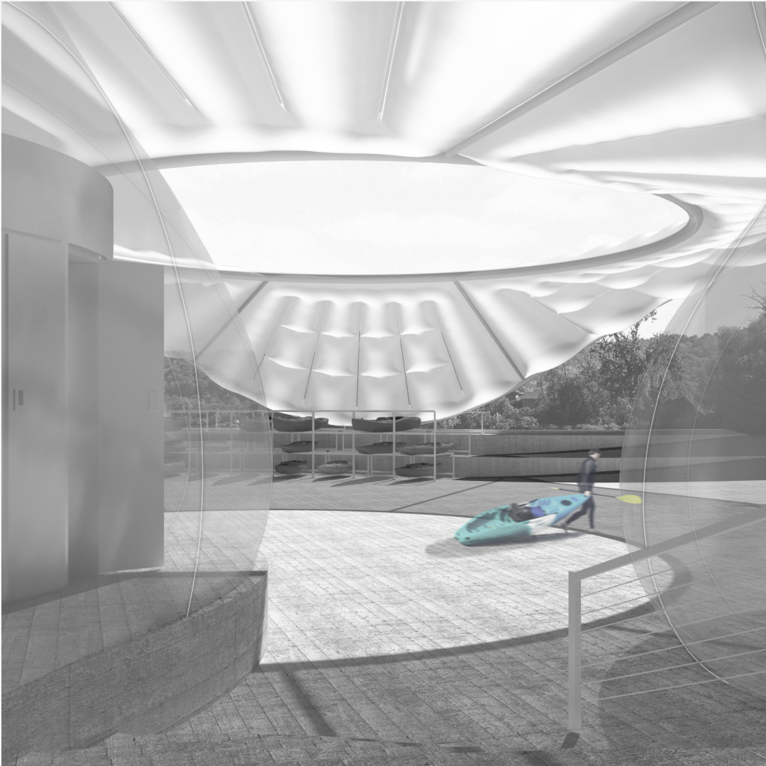 a rendering of an architectural structure