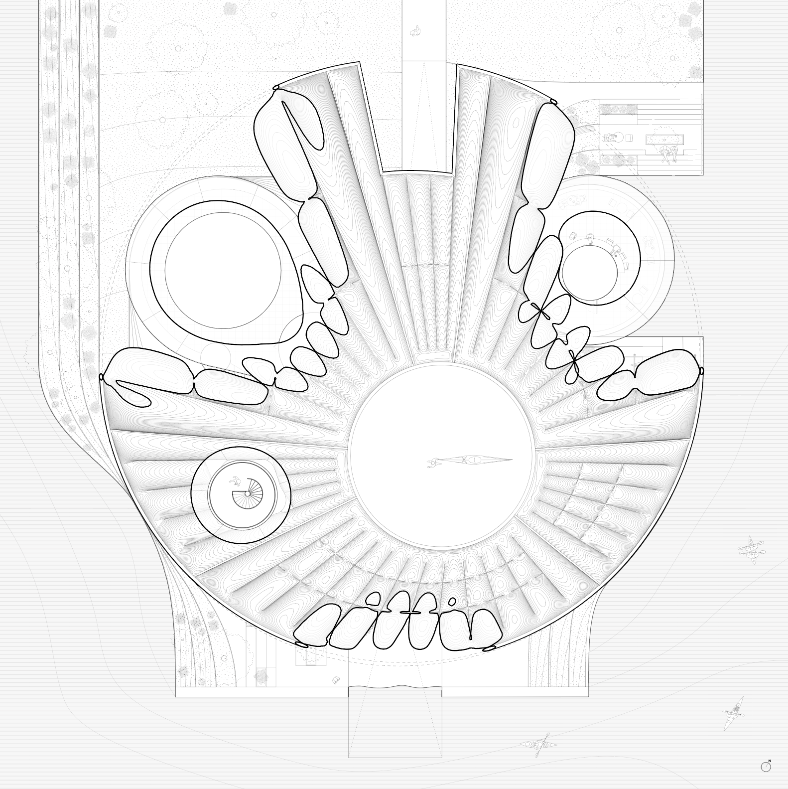 a rendering of an architectural structure