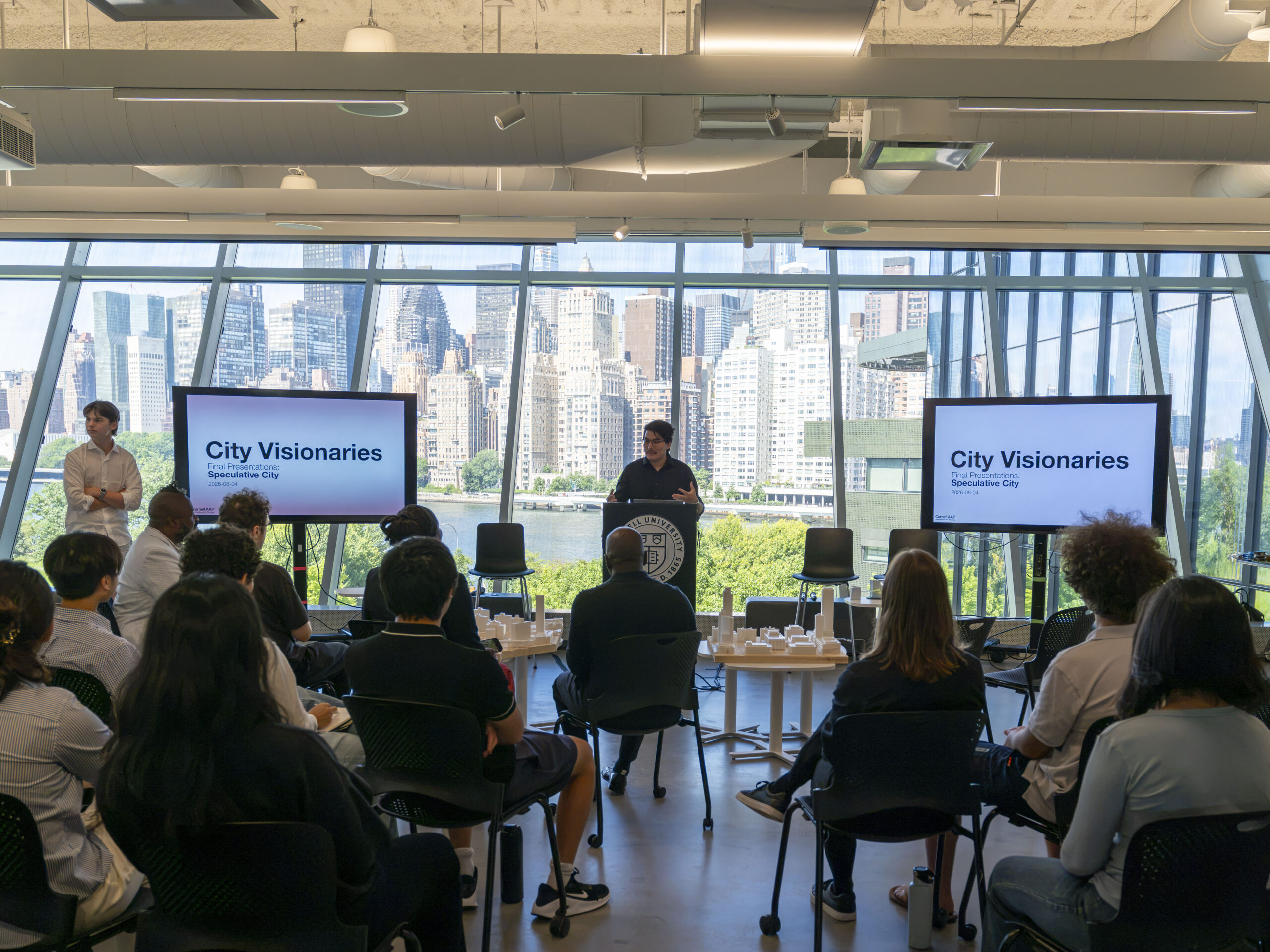 A person giving a presentation